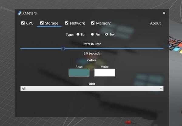 XMeters(任务栏系统监视工具与统计信息) 1.0.1.03 官方免费版 XMeters(任务栏系统监视工具与统计信息) 1.0.1.03 官方免费版